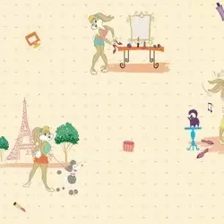 8932-1 Ada Kids Duvar Kağıdı – Çocuklar İçin Eğlenceli ve Renkli Desenler