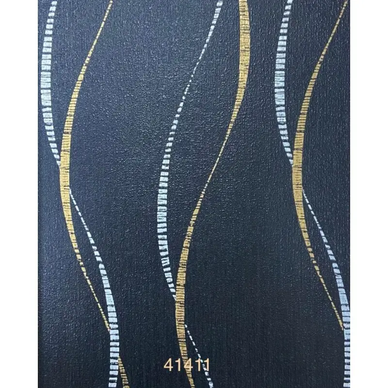 41411 Model Benzersiz Tasarımlı Royal Black Duvar Kağıdı