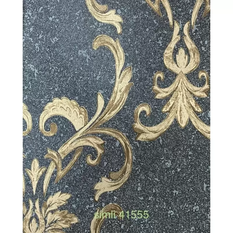 41555 Model Benzersiz Tasarımlı Royal Black Duvar Kağıdı